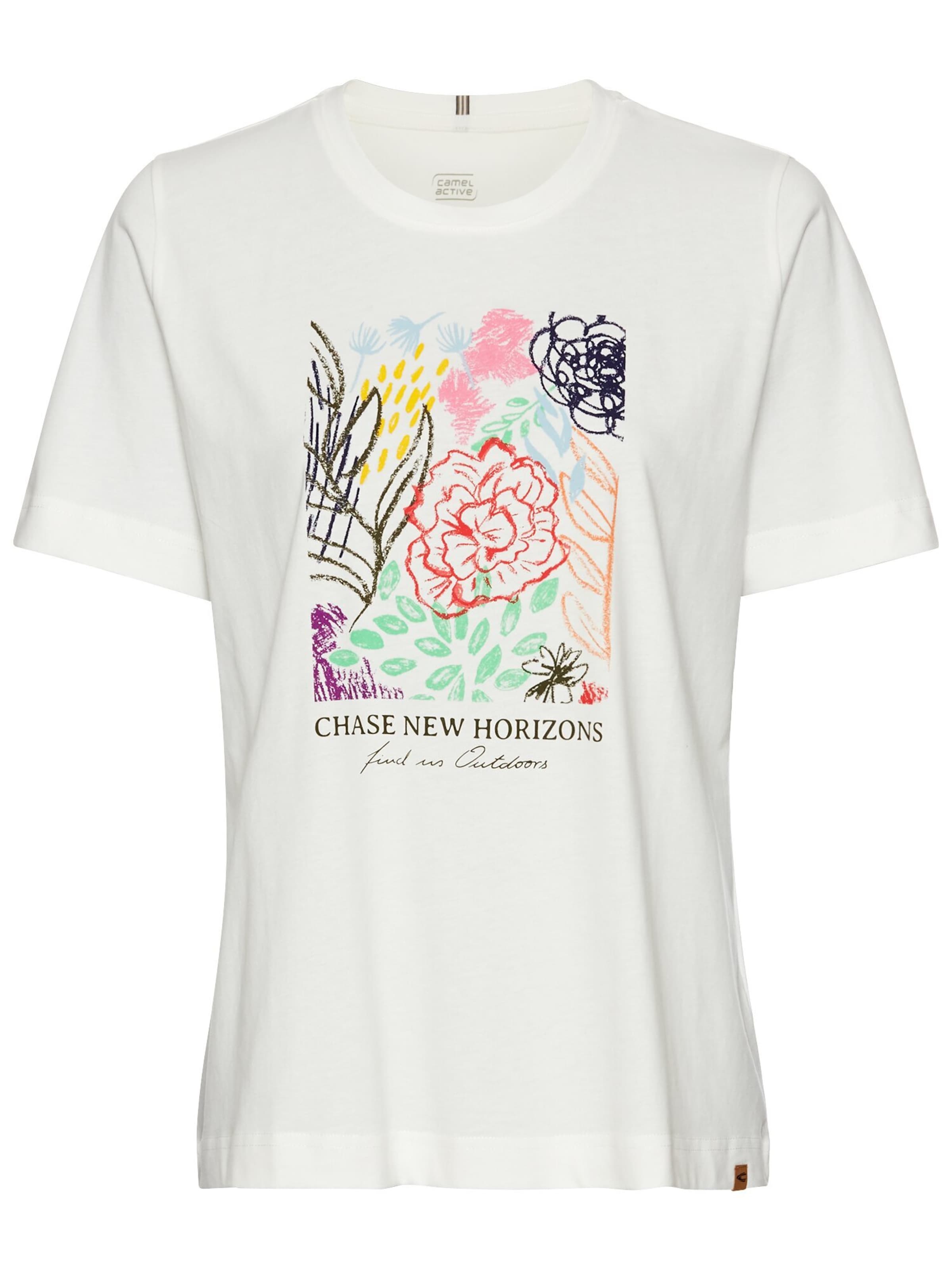 CAMEL ACTIVE T-Shirt mit Print in Weiß: Vorderseite
