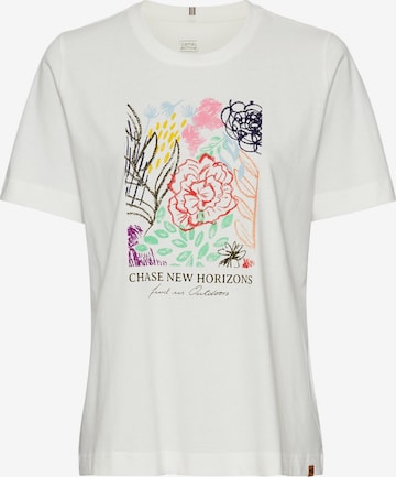 CAMEL ACTIVE T-Shirt mit Print in Weiß: Vorderseite