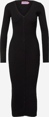 Edikted Stickad klänning 'Jazlyn' i svart: framsida