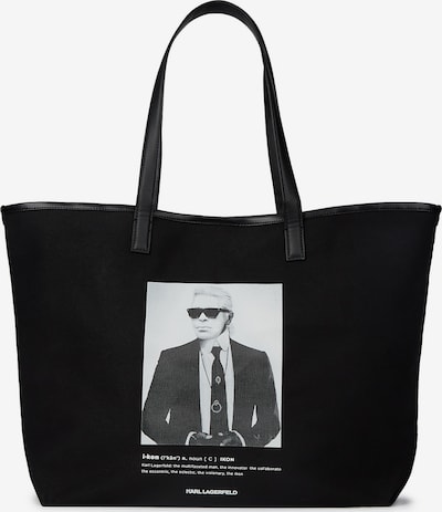 Karl Lagerfeld Shopper torba u siva / crna / bijela, Pregled proizvoda