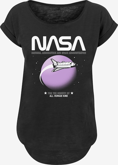 F4NT4STIC Shirt 'NASA Shuttle Orbit' in de kleur Grijs / Lila / Zwart / Wit, Productweergave