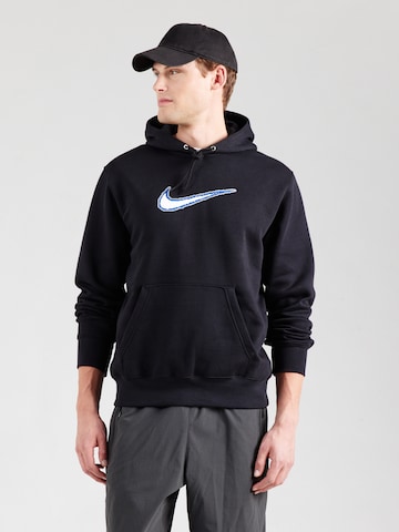 Bluză de molton 'CLUB' de la Nike Sportswear pe negru: față