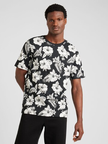 T-Shirt 'Guru' JACK & JONES en noir : devant