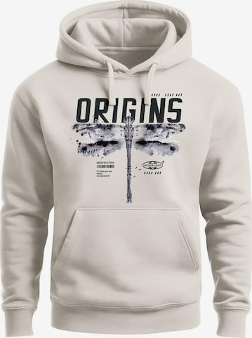 Neverless Sweatshirt 'Future Libelle' in Beige: Vorderseite