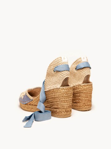 Sandalo 'Alpargata Cuña 7 cm' di Alhamas in blu