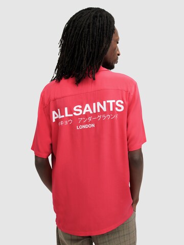 AllSaints Средняя посадка Рубашка 'UNDERGROUND' в Ярко-розовый: спереди