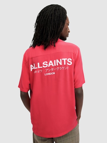 AllSaints Regular fit Overhemd 'UNDERGROUND' in Roze: voorkant