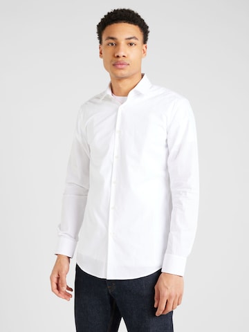 HUGO Red Slim fit Button Up Shirt 'Koey' in White: front