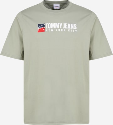 Tommy Jeans Plus Shirt in Groen: voorkant