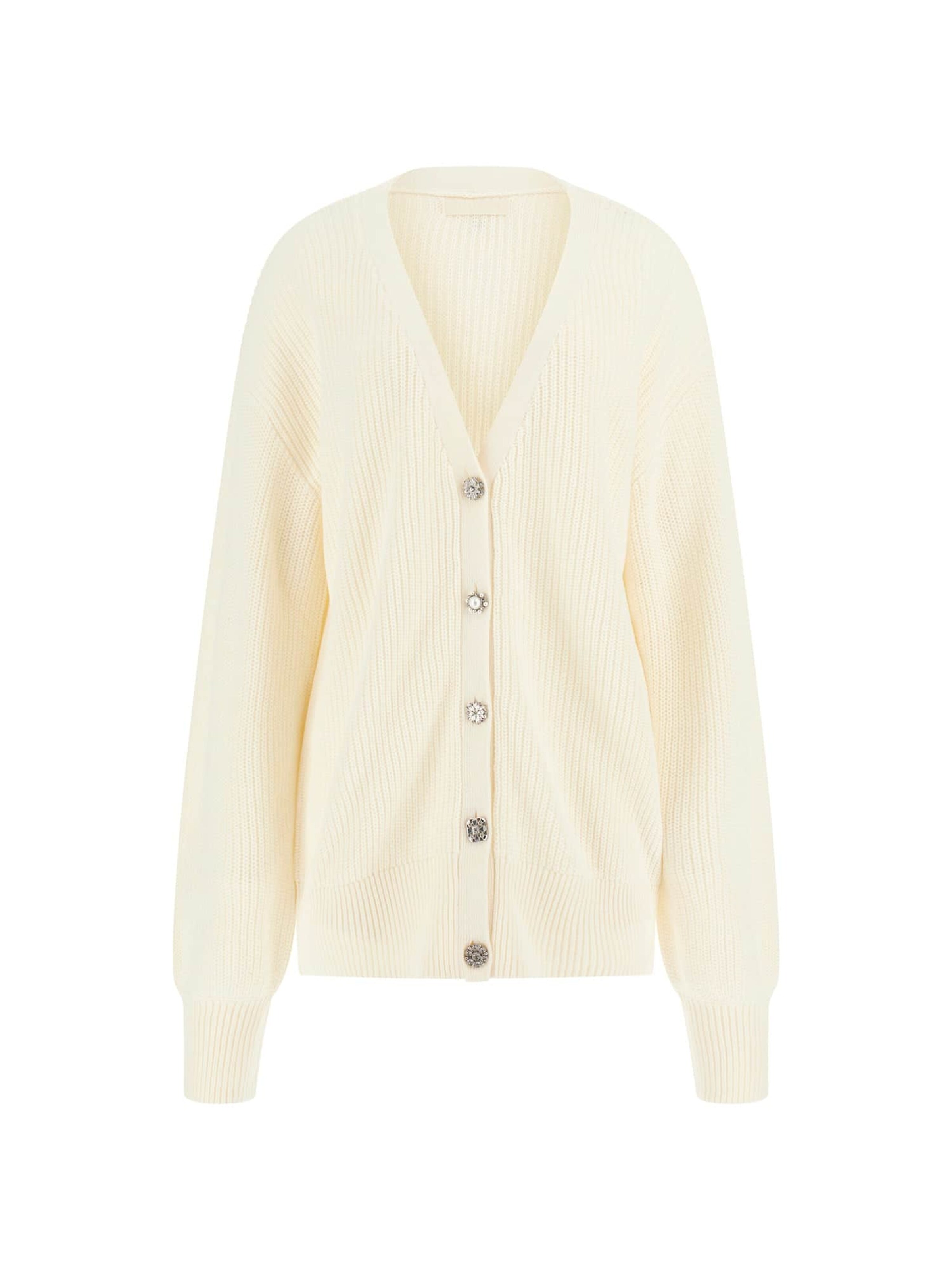 GUESS Strickjacke in Weiß: Vorderseite