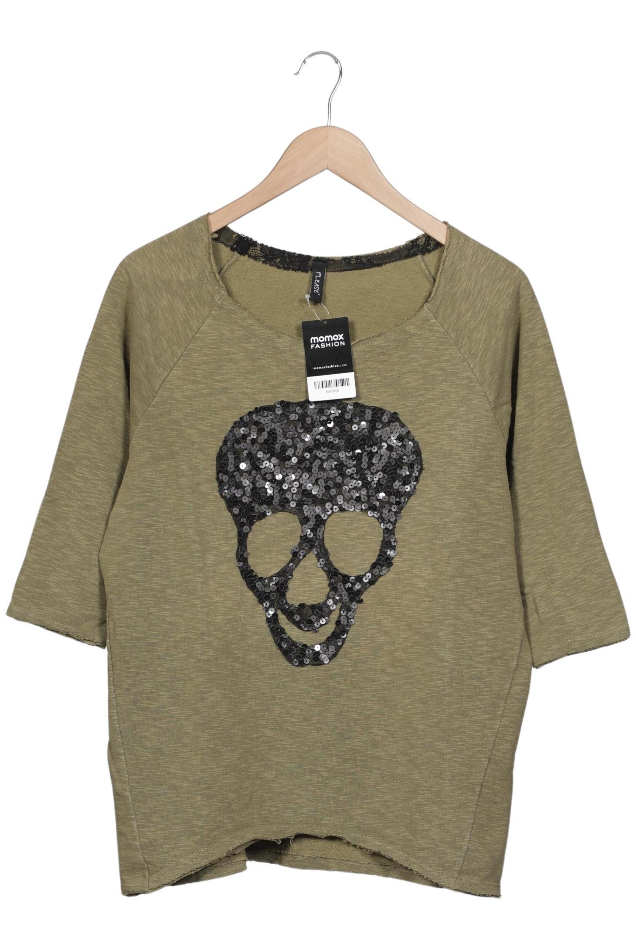 PLEASE Sweatshirt & Zip-Up Hoodie in M in Green: front