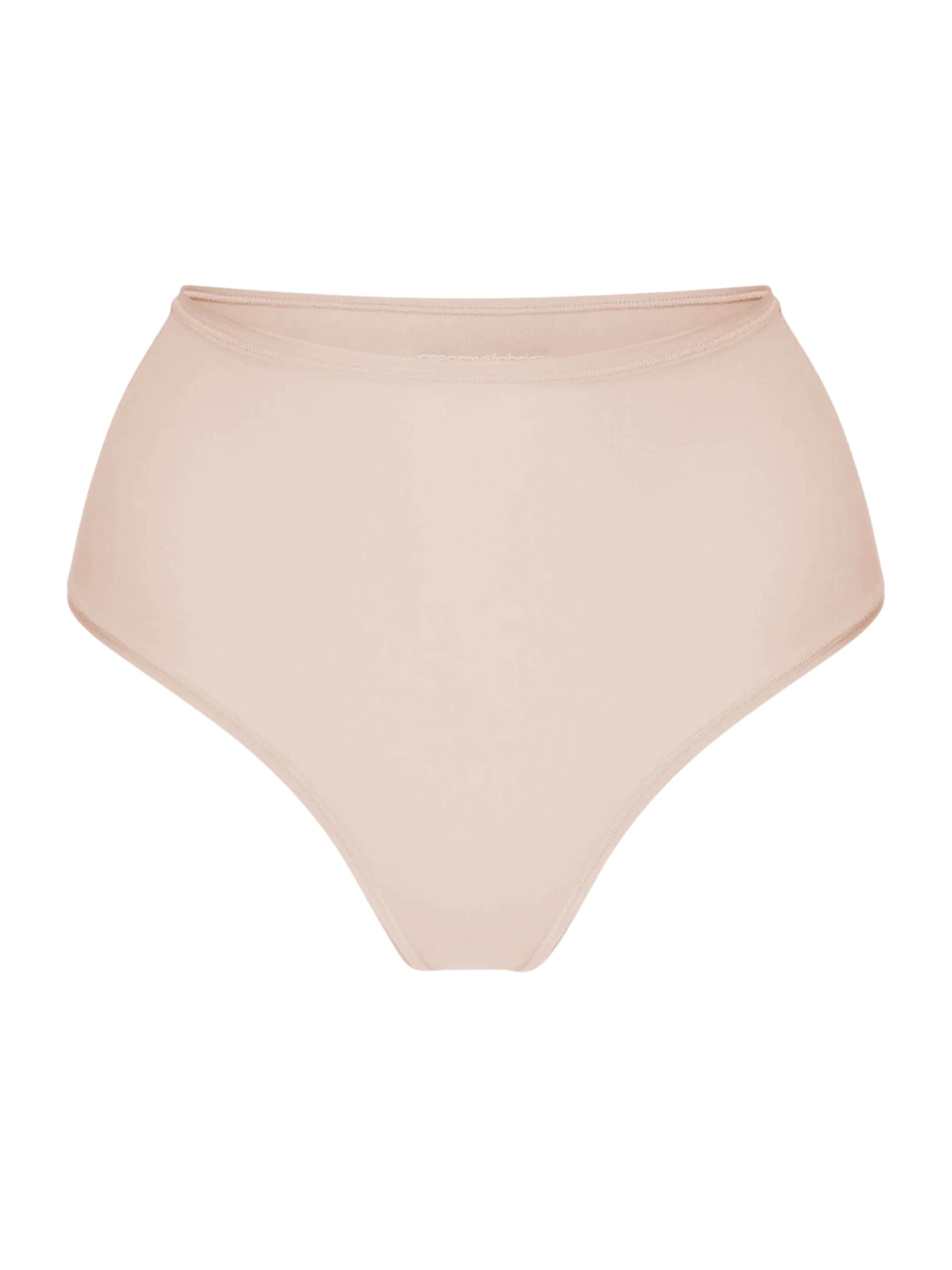 cfab (formerly creamy fabrics) - Braga 'Hight-Waist Tanga' en beige: frente