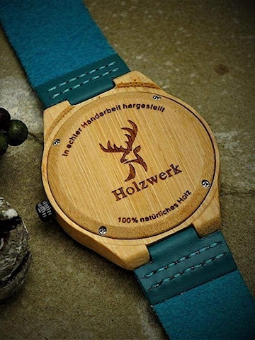 Holzwerk - Reloj analógico 'ETTINGEN' en azul