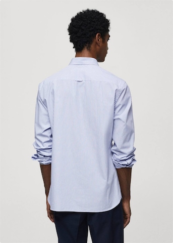 MANGO MAN Regular fit Button Up Shirt 'Arezzo' in Blue