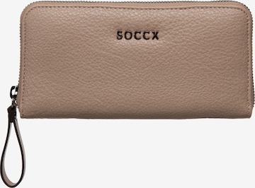Soccx Wallet in Beige: front