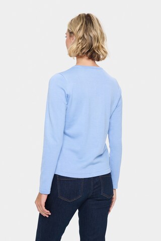 SAINT TROPEZ - Casaco de malha 'Jemma' em azul