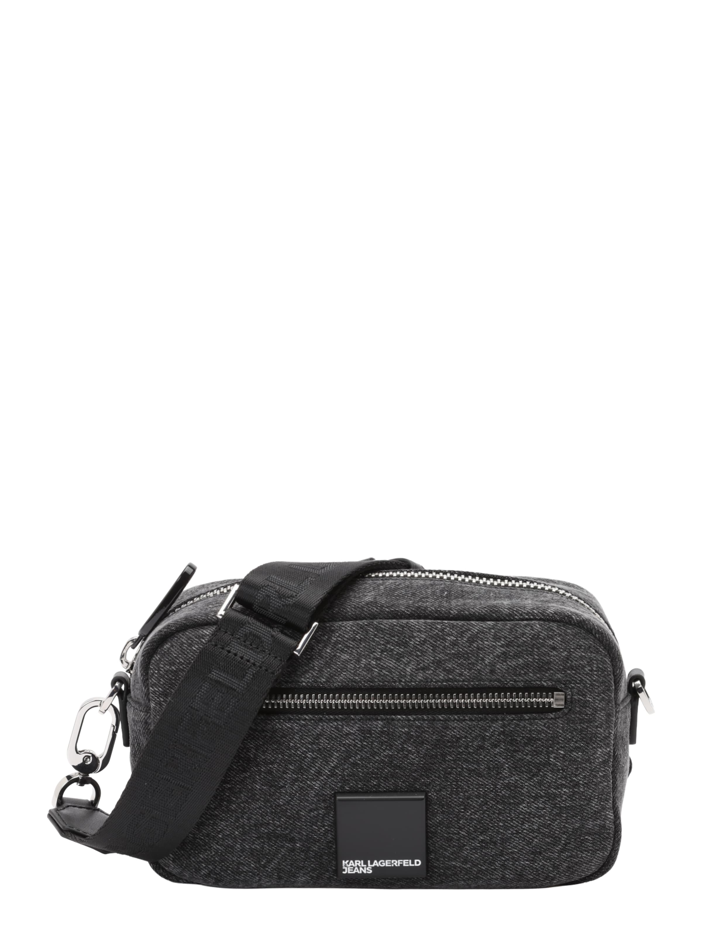 Borsa a tracolla di KARL LAGERFELD JEANS in nero: frontale