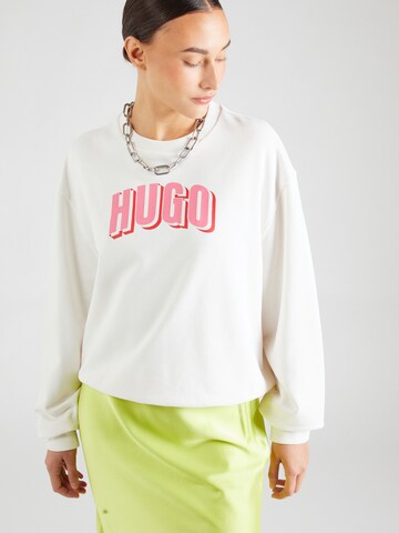 HUGO - Sweatshirt 'Deroxina' em branco