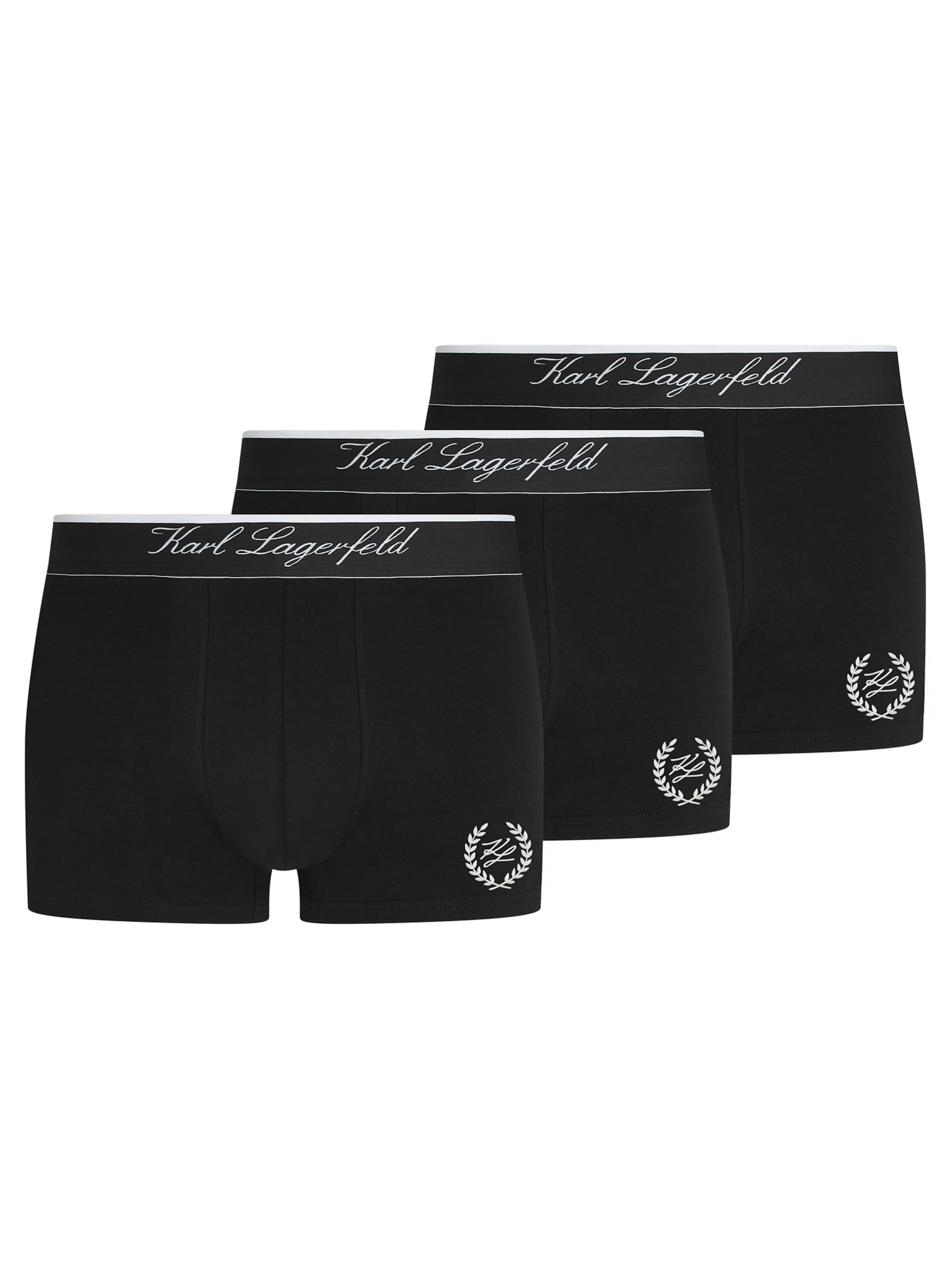 Boxers Karl Lagerfeld en noir : devant