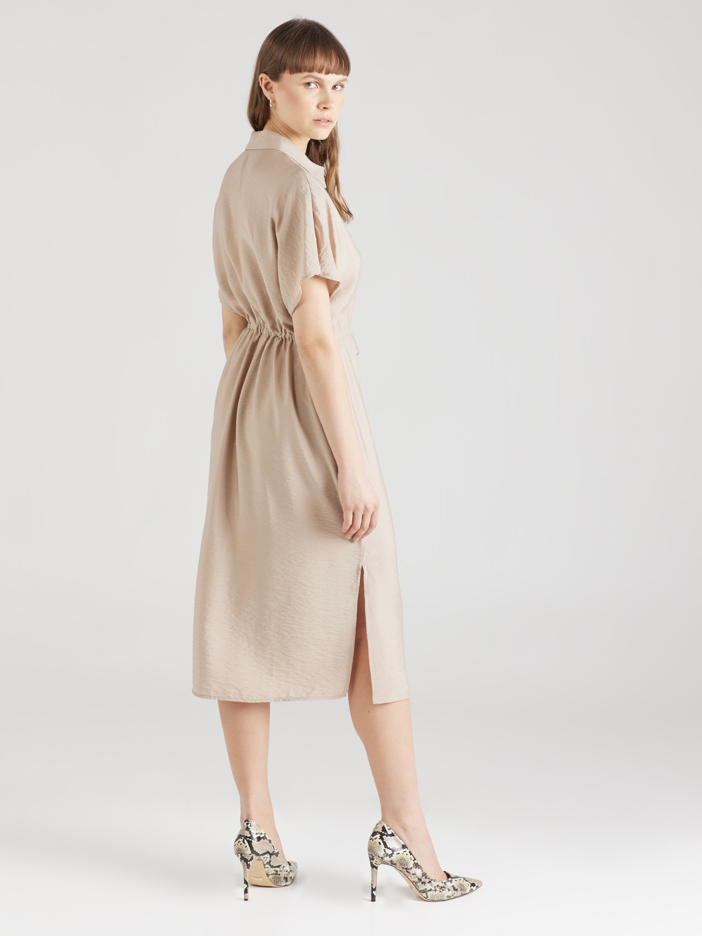 VERO MODA Shirt Dress IRIS in Dark Beige ABOUT YOU