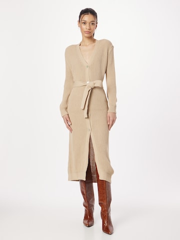 Misspap Gebreide jurk in Beige: voorkant