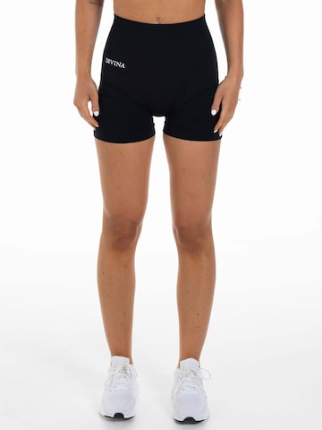 Divina Slimfit Sportbroek 'Sleek' in Zwart: voorkant