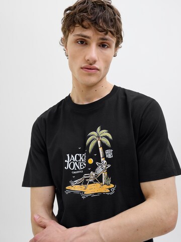 JACK & JONES Bluser & t-shirts 'JORSkull Coast' i sort