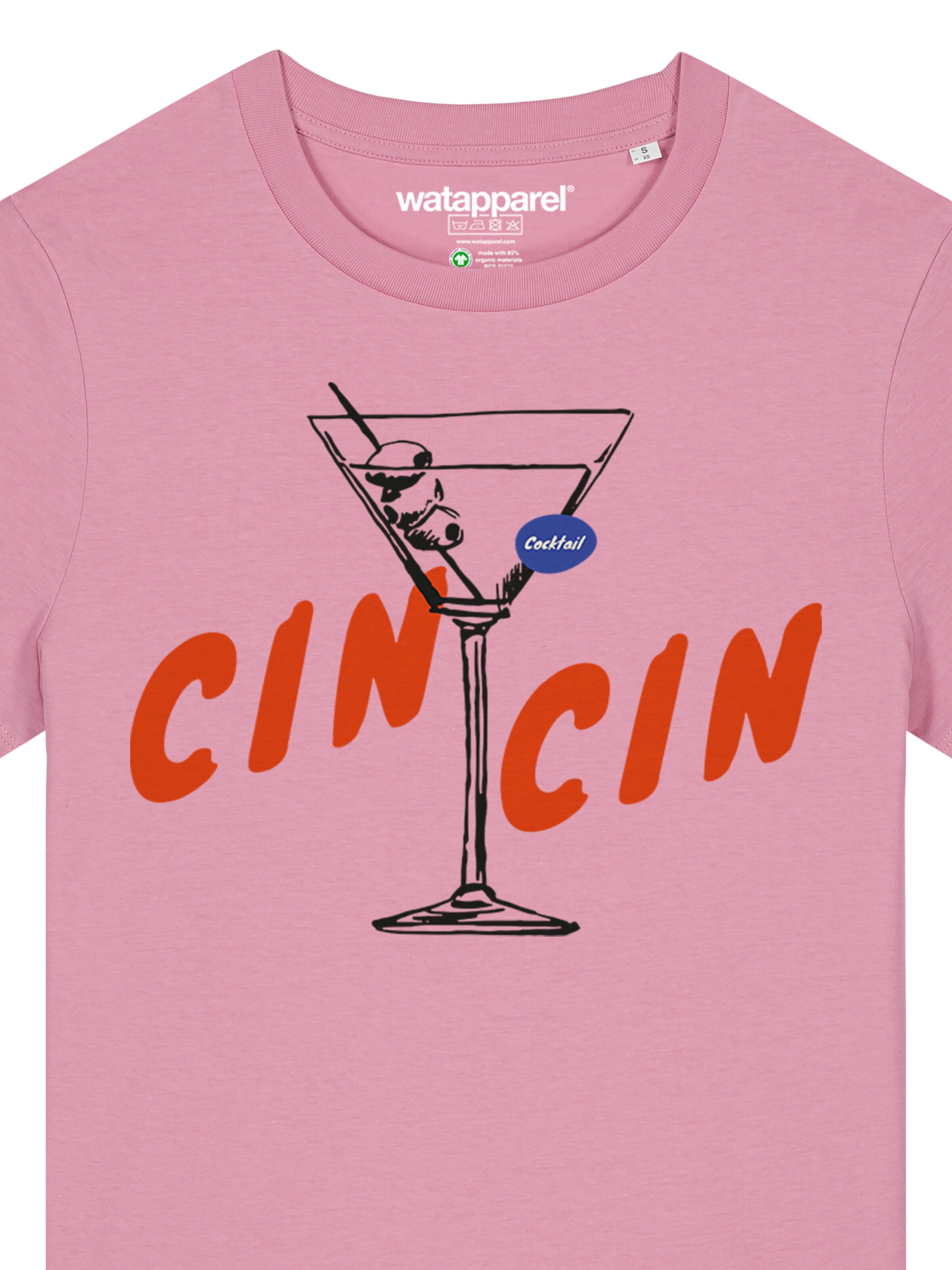 Watapparel T-Shirt 'Cin Cin' in Pink