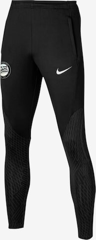 NIKE Skinny Workout Pants in Black: front