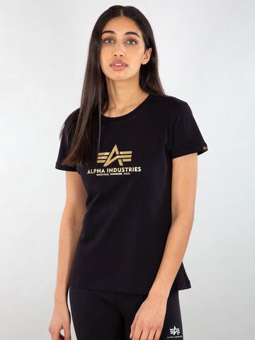 T-shirt ALPHA INDUSTRIES en noir : devant