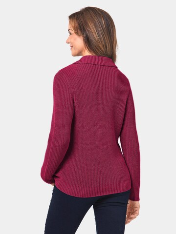 Goldner Pullover in Rot