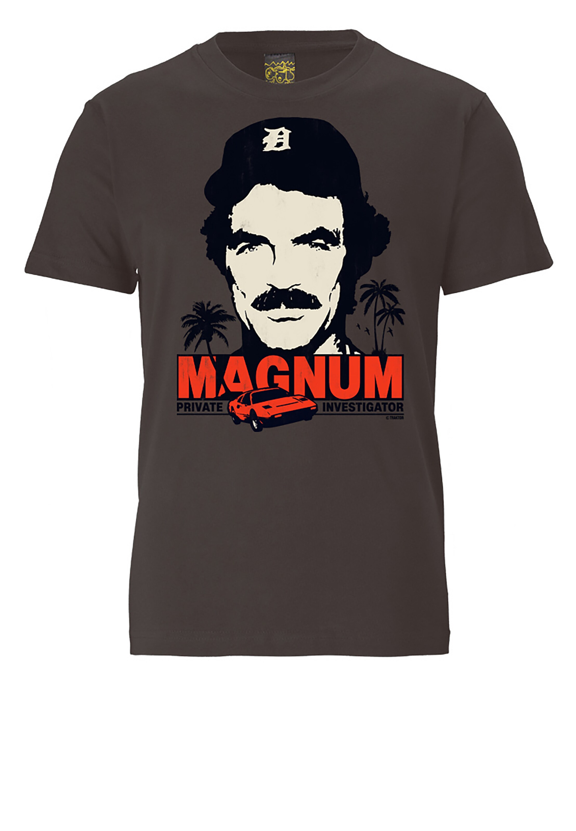 LOGOSHIRT Shirt 'Magnum' in Grijs: voorkant
