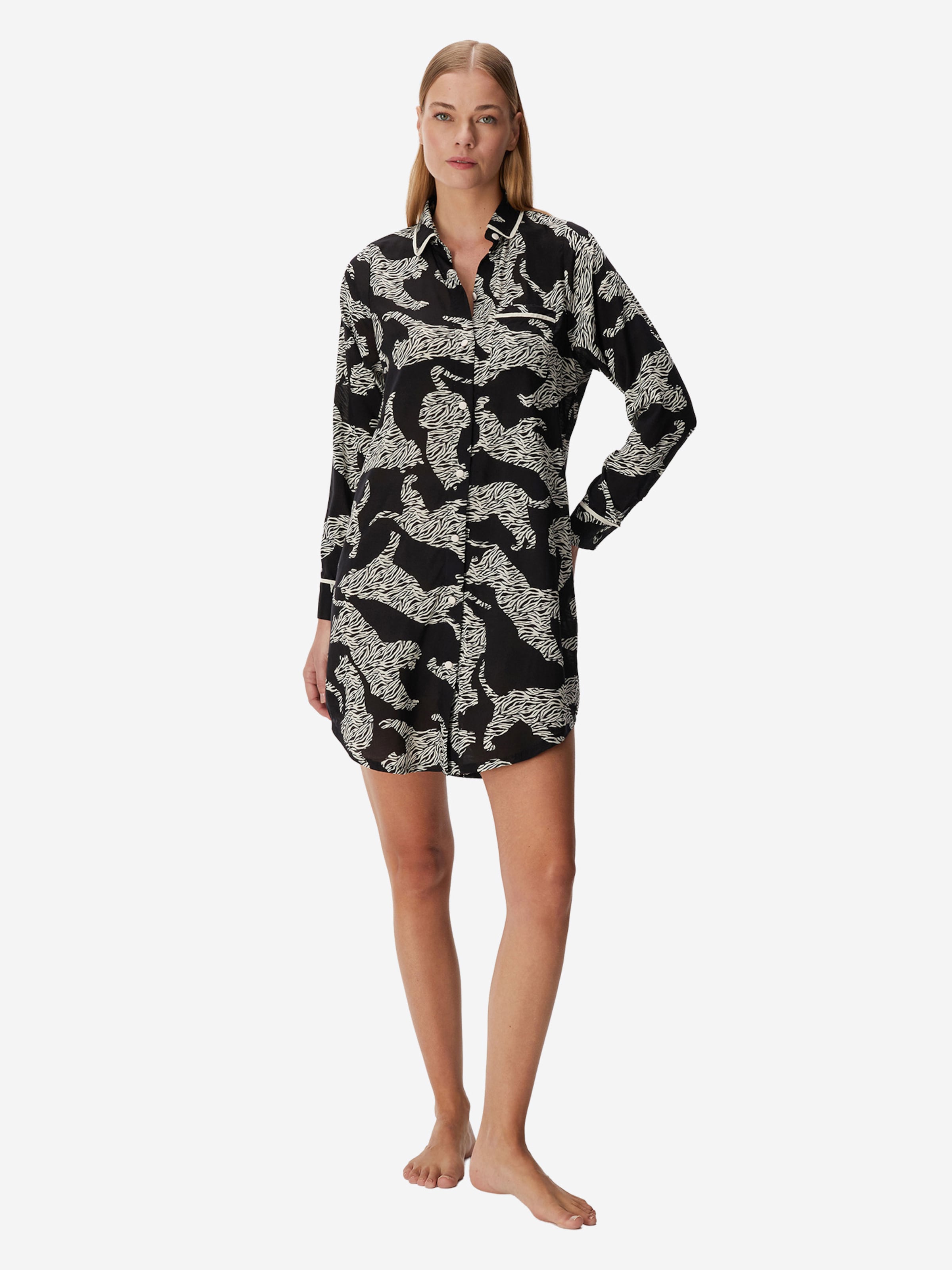 Chemise de nuit ' Lilly ' Goldenbay en gris : devant