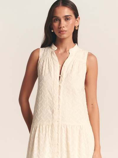 St MRLO Jurk 'AMARA MAXI DRESS' in de kleur Crème, Productweergave