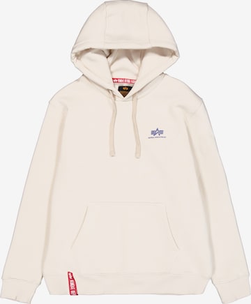 ALPHA INDUSTRIES Sweatshirt in White: front