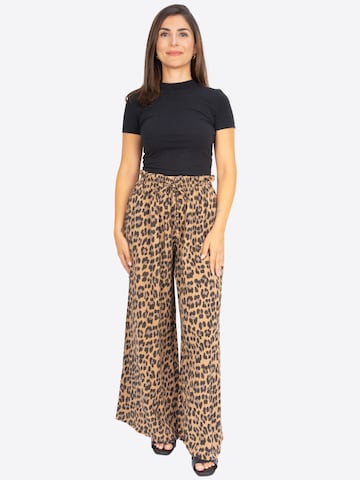 Wide Leg Pantalon 'Dani' Seasons of April en marron