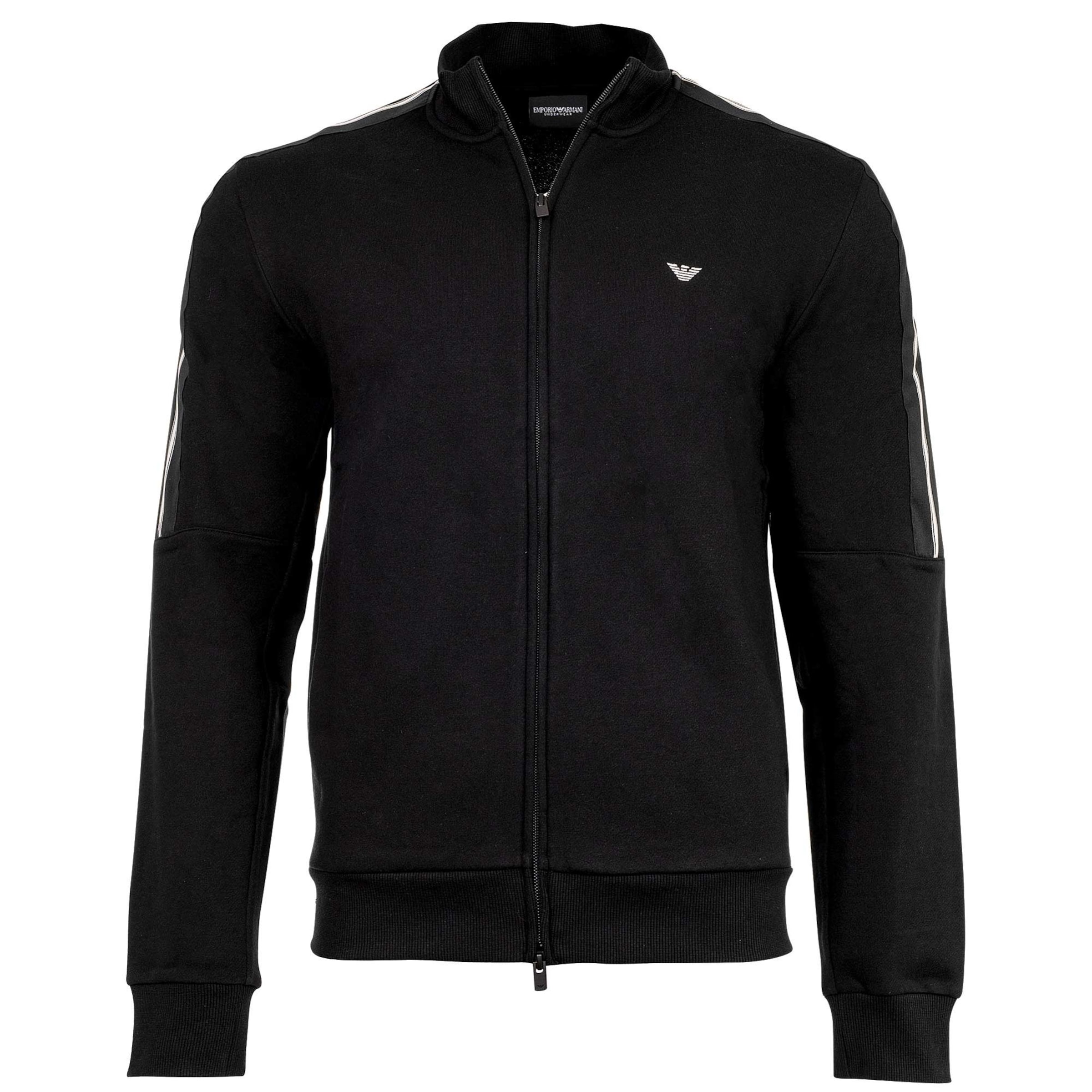 Emporio Armani Sweatjacke in Schwarz: Vorderseite