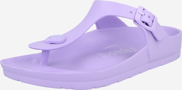 Tongs 'RIO POOL' espadrij l´originale en violet : devant