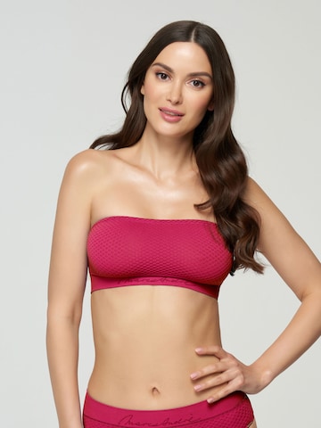 Marc & André Bandeau Bikini Top in Pink: front