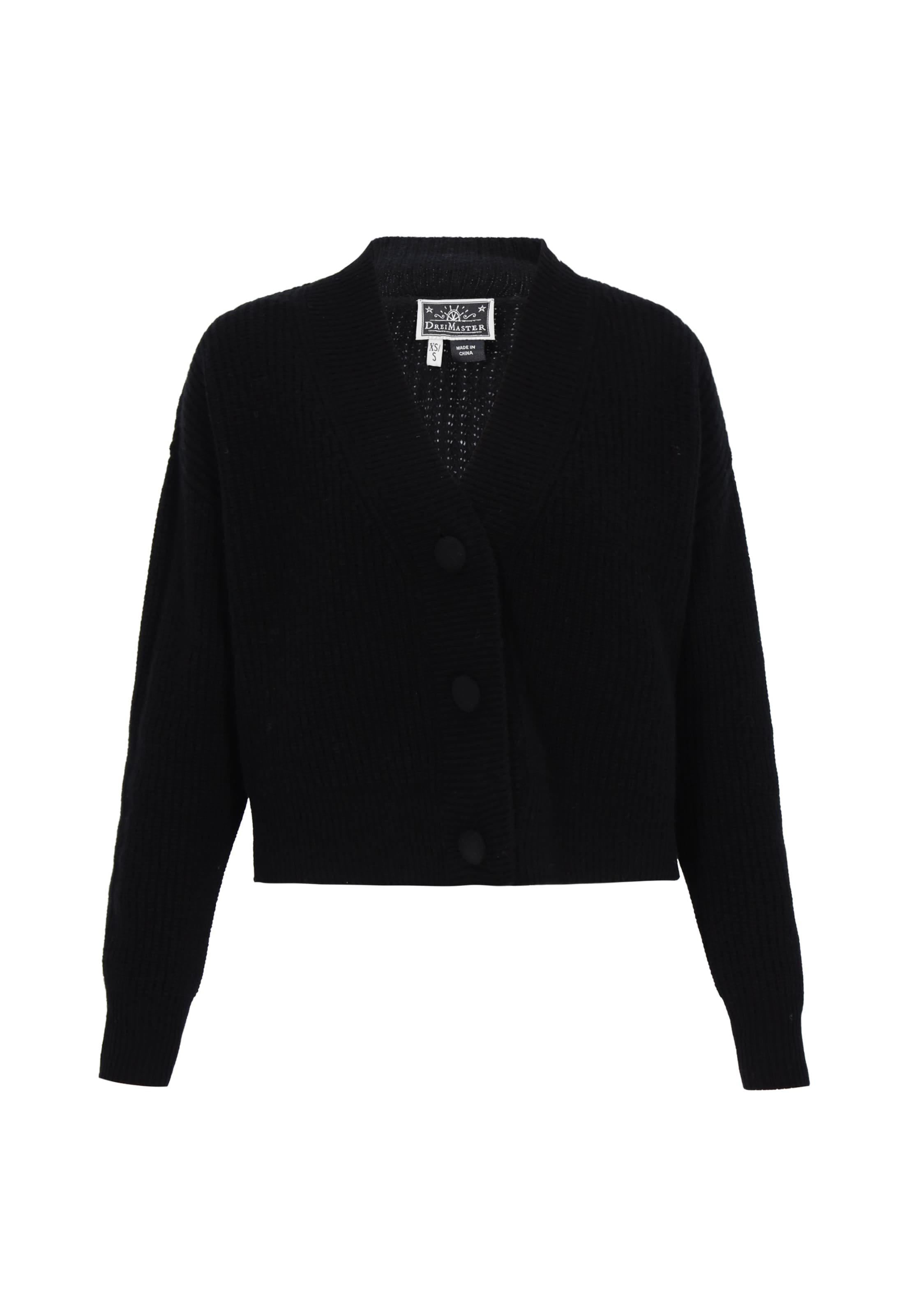 DreiMaster Maritim Cardigan i sort: forside