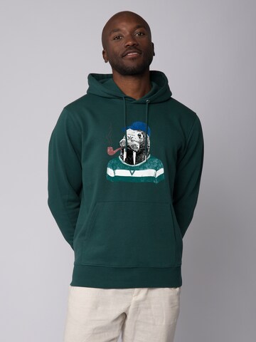 Felpa 'Walross' di Watapparel in verde: frontale