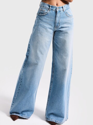IT'S BASIC Wide leg Jeans 'ELENA Palazzo Mid Rise Jeans' in Blue