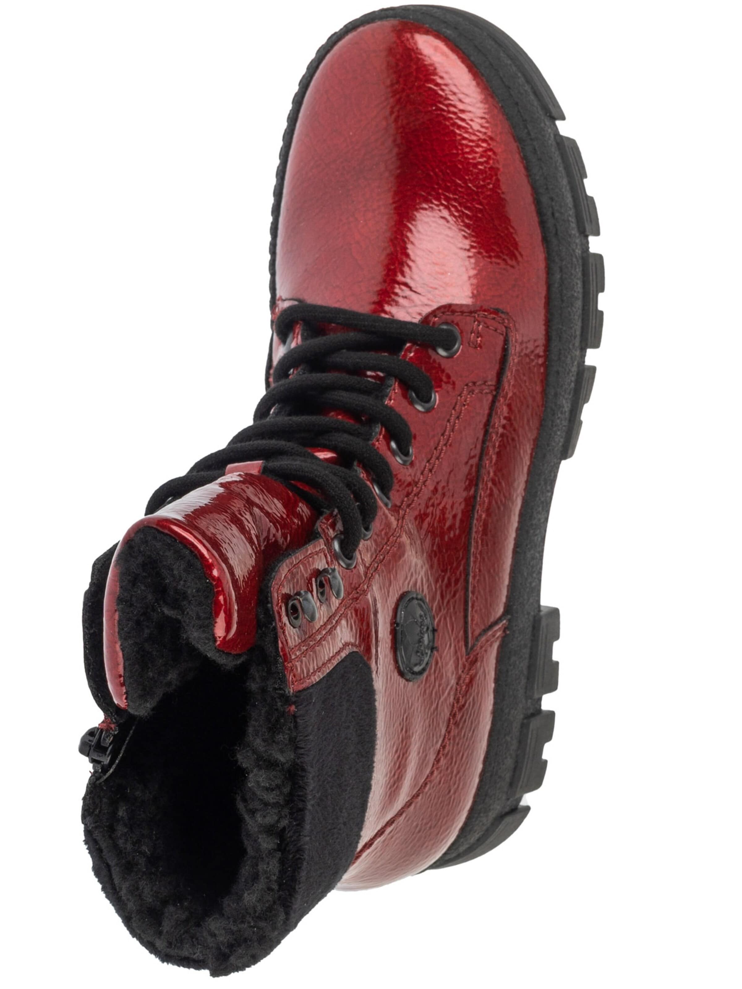 Bottes à lacets Rieker en rouge