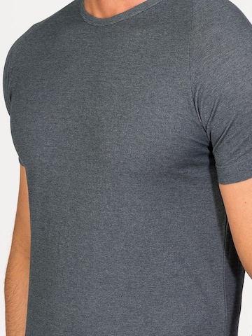 zd ZERO DEFECTS Undershirt 'Crew-neck T-shirt Egiptian cotton' in Grey
