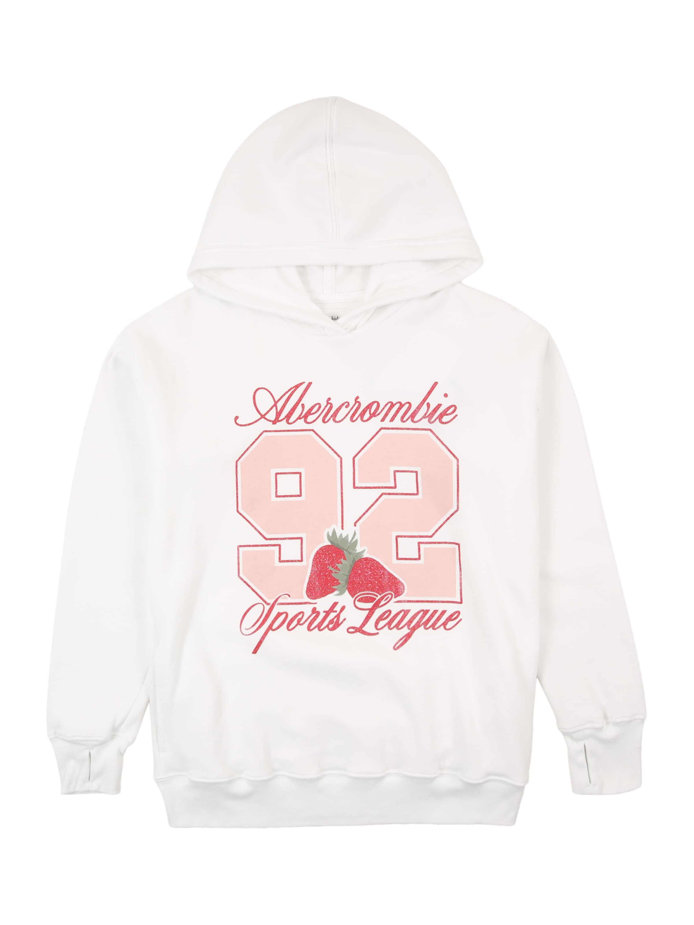 Abercrombie & Fitch Bluzka sportowa 'Strawberry' w kolorze biały: przód