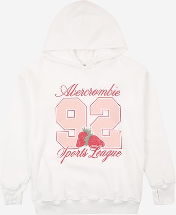 Abercrombie & Fitch Collegepaita 'Strawberry' värissä valkoinen: etupuoli