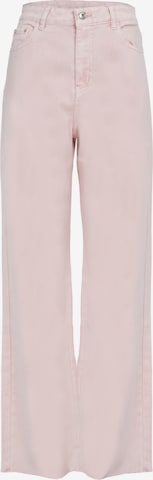 Wide leg Jeans di Influencer in rosa: frontale