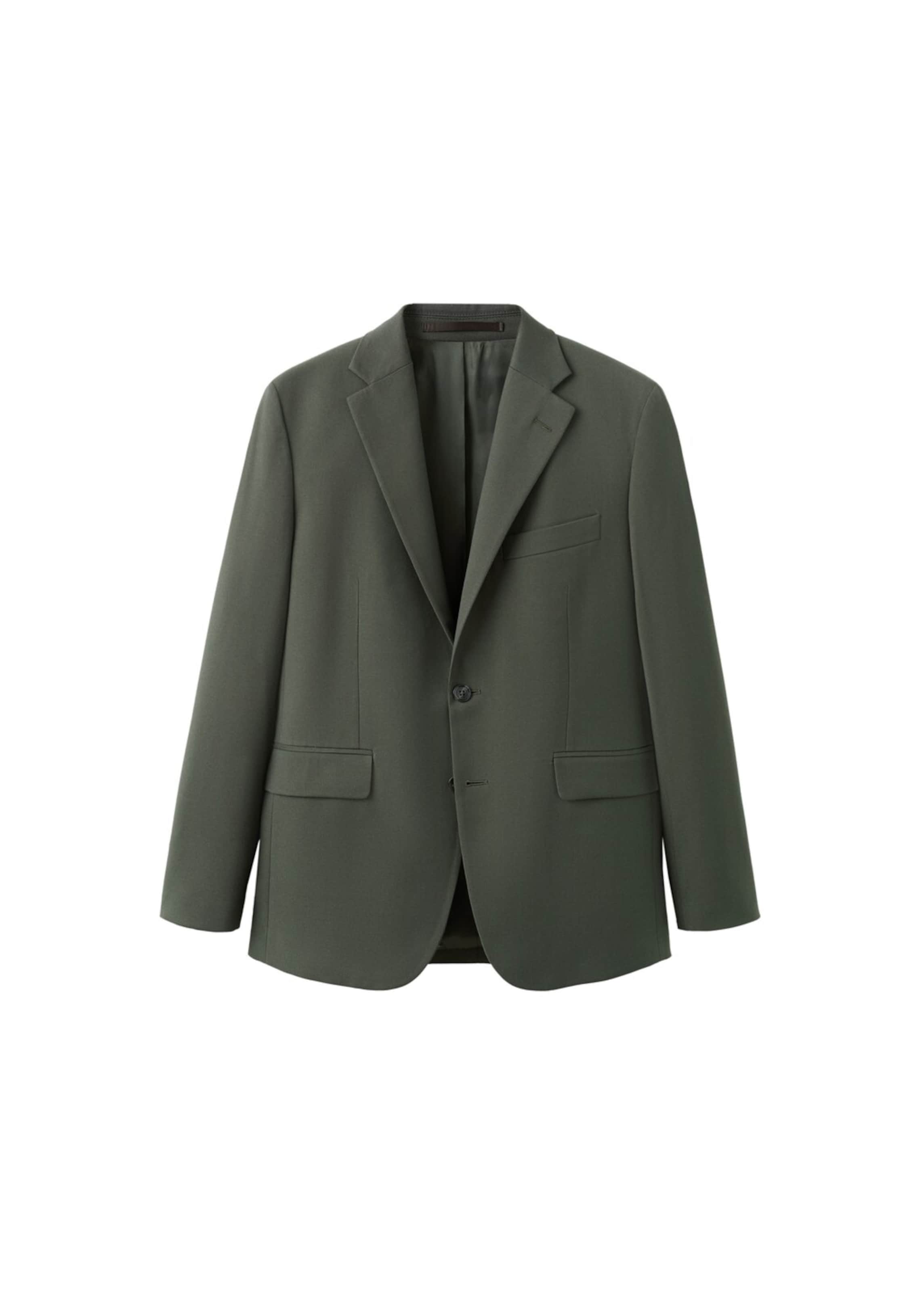 MANGO MAN Regular fit Business Blazer 'Milan' in Green: front