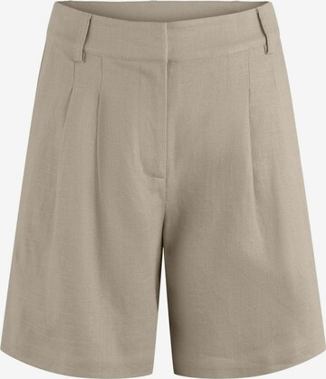 Y.A.S Loose fit Pleat-Front Pants 'ISMA' in Beige: front