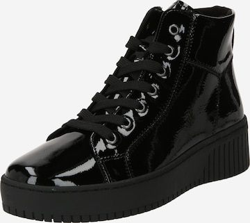 GABOR Lace-Up Ankle Boots 'Röhrli' in Black: front